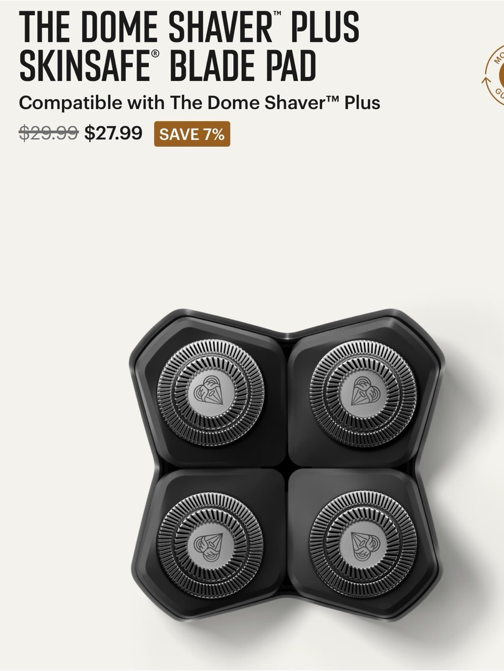 NWT Manscaped The Dome Shaver Plus Replacement Blade Pad